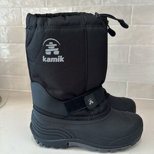 KAMIK BLACK WINTER‎ BOOTS Size 6 youth